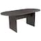 Flash Furniture Oval 35" W, 72" L, 29.5" H, Laminate Top, Grey GC-TL1035-GRY-GG - alternate 3